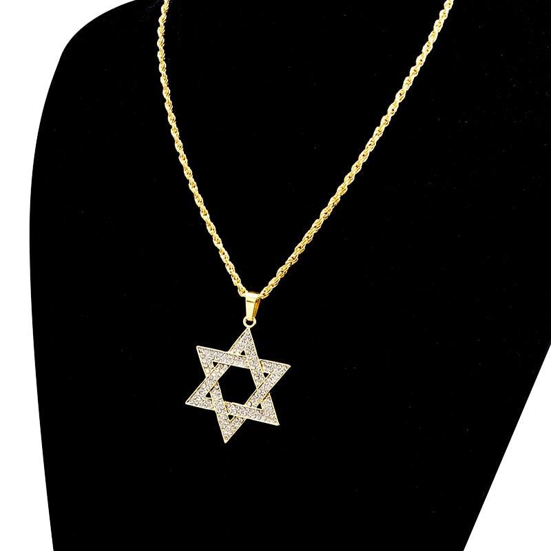 NEW Star of David Gold Color Exquisite Necklace for Men and Women - The Jewellery Supermarket