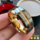 New Arrival Luxury Grooved Beveled Polished Excellent Quality Tungsten Wedding Rings for Men and Women
