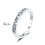 Excellent Round Excellent Cut 0.27 CT High Quality Moissanite Diamonds Half Eternity Stackable Ring - The Jewellery Supermarket