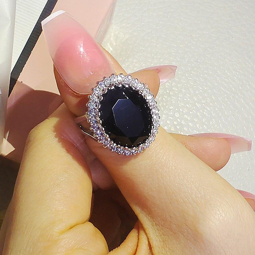 New Luxury Red Blue Yellow Black Big Fashion AAA+ Quality CZ Diamonds Engagement Ring - The Jewellery Supermarket