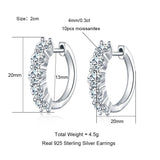 Dazzling 3cttw D Color ♥︎ High Quality Moissanite Diamonds ♥︎ Huggie Hoop Luxury Earrings - Fine Jewellery - The Jewellery Supermarket