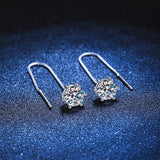 1ct D VVS1 Diamond Classic 6 Prong ♥︎ High Quality Moissanite Diamonds ♥︎ Tassel Stud Earrings - Fine Jewellery - The Jewellery Supermarket