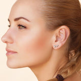 Wonderful D Color ♥︎ High Quality Moissanite Diamonds ♥︎ 14KGP Crawler Stud Earrings - Fine Jewellery - The Jewellery Supermarket