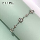 NEW ARRIVAL - Fascinating Rose Design Moissanite bracelet 3Pcs 0.5CT 5mm Sterling Silver Bracelet - The Jewellery Supermarket