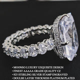 New Luxury Cushion Cut Designer Lovely AAA+ Quality CZ Diamonds Engagement Ring - The Jewellery Supermarket