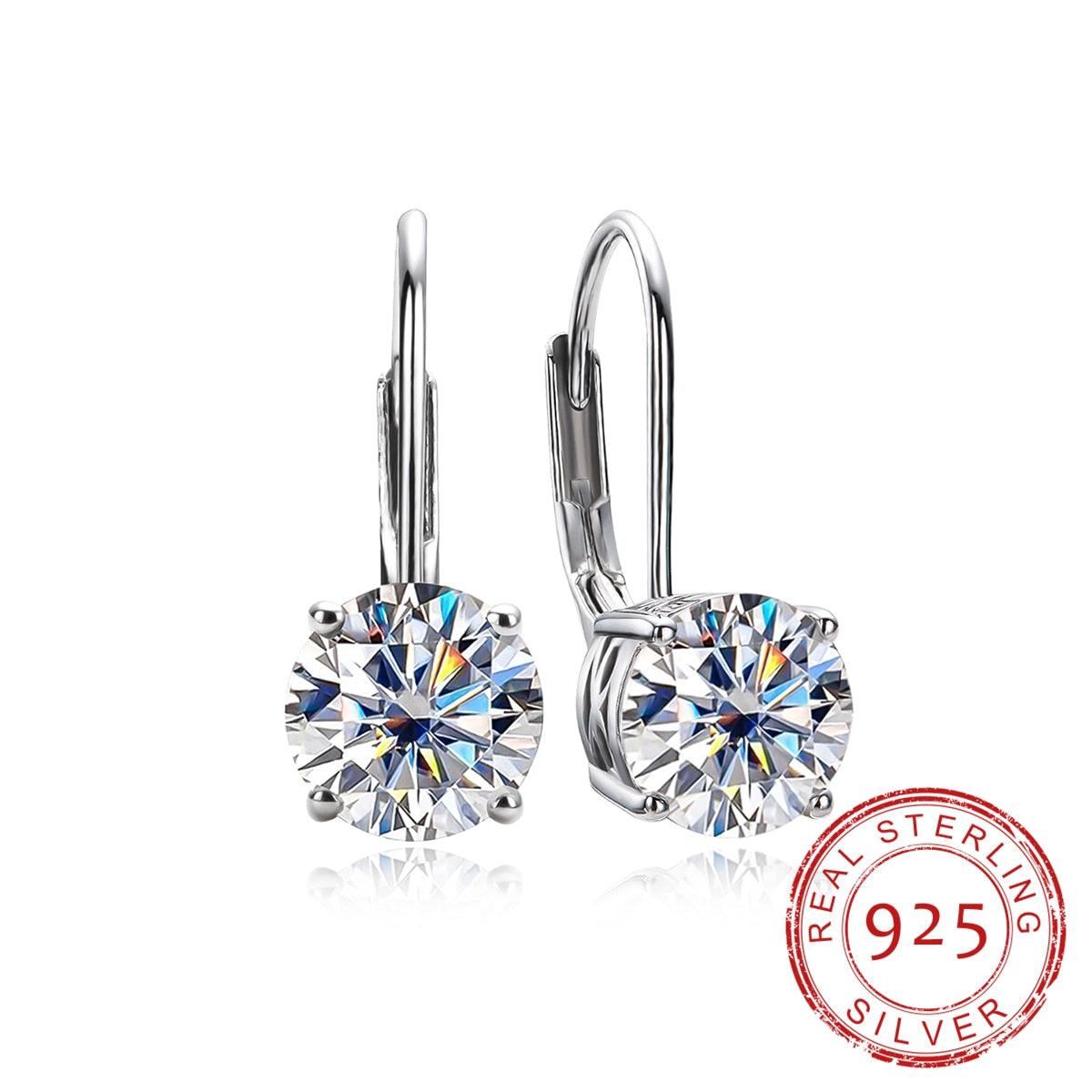 Brilliant 1 Carat D Color ♥︎ High Quality Moissanite Diamonds ♥︎ Bow Cuff Earrings Earrings - Charming Jewellery - The Jewellery Supermarket