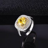 Gorgeous AAA+ Cubic Zirconia Yellow Engagement Luxury Ring - The Jewellery Supermarket