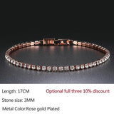 Luxury Shiny Round AAA+ Cubic Zirconia Diamond Tennis Gold Silver Colour Bracelets For Women - The Jewellery Supermarket