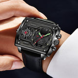 NEW - Square Digital Waterproof Quartz Sport Dual Display New Watch for Men - The Jewellery Supermarket