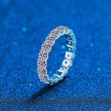 Infinite Round 3MM High Quality Moissanite Diamonds Full Eternity Rings for Women - Fine Jewellery - The Jewellery Supermarket