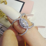 GREAT GIFT IDEAS - Lovely Silver Color AAA+ Cubic Zirconia Diamonds Ring - The Jewellery Supermarket