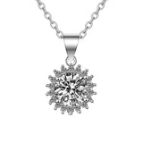 Sun Flower Design 5 Carat High Quality Moissanite Diamond Luxury Promise Statement Ring and Pendant - The Jewellery Supermarket