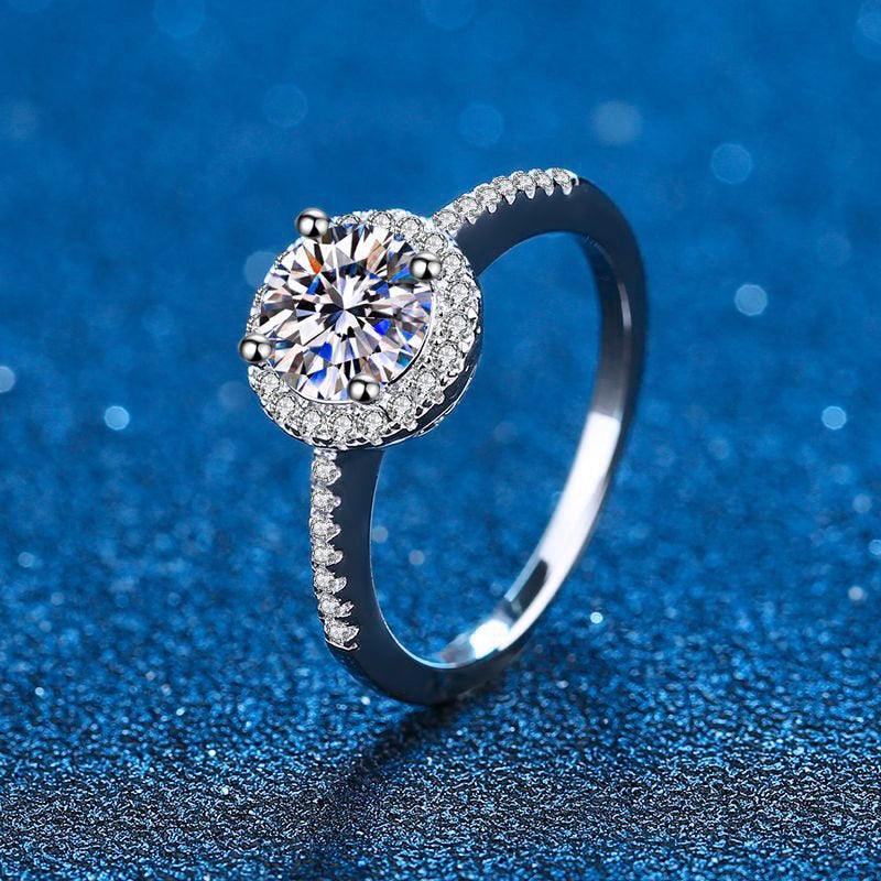 Terrific 3CT Round Brilliant High Quality Moissanite Diamonds Engagement Rings For Women - Fine Jewellery - The Jewellery Supermarket