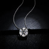 Amazing 6.5mm 1CT High Quality Moissanite Diamonds Necklace For Women - Bridal Fine Jeweller - The Jewellery Supermarket