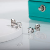 Classic 4mm D Color ♥︎ High Quality Moissanite Diamonds ♥︎ Stud Earrings For Women - Fine Jewellery - The Jewellery Supermarket