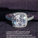 Dazzling Luxury Designer Cushion Cut AAA+ Cubic Zirconia Diamonds Fashion Ring - The Jewellery Supermarket