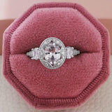 New Luxury Oval AAA+ Cubic Zirconia Diamonds Designer Engagement Ring - The Jewellery Supermarket