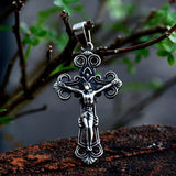 New Creative Design Stainless Steel Cross Jesus Pendant For Men -  Crucifix Eastern Orthodox Christian Jewellery - The Jewellery Supermarket