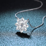 Terrific Flower Design 3ct High Quality Moissanite Diamonds Necklace Pendants - Luxury Jewellery