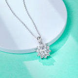 Excellent 1Carat Sunflower Design Brilliant Cut D Color High Quality Moissanite Diamonds Necklace - Fine Jewellery - The Jewellery Supermarket