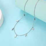 Boho Cross Charm Necklace for Women - Popular Christian Necklace Chain Stainless Steel Jewellery