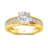 Terrific Real 1 Carat Round Cut High Quality Moissanite Diamonds Rings - Sparkling Lab Diamond Jewellery - The Jewellery Supermarket