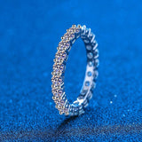 Infinite Round 3MM High Quality Moissanite Diamonds Full Eternity Rings for Women - Fine Jewellery - The Jewellery Supermarket