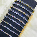 EXQUISITE Charming AAA+ Cubic Zirconia Simulated Diamonds Gold Colour Tennis Bracelets - The Jewellery Supermarket