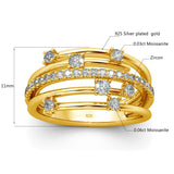 Impressive Trendy High Quality Moissanite Diamonds Eternity Wedding Ring - Fine Jewellery - The Jewellery Supermarket