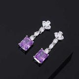 NEW ARRIVAL - Charming Lab Amethyst Gemstone Lab Diamond Silver 925 Wedding Jewelry Sets for Women - The Jewellery Supermarket