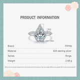 New Luxury Silver Water Drop Shape Sparkling ♥︎ High Quality AAAA Simulated Diamond ♥︎ Rings - The Jewellery Supermarket