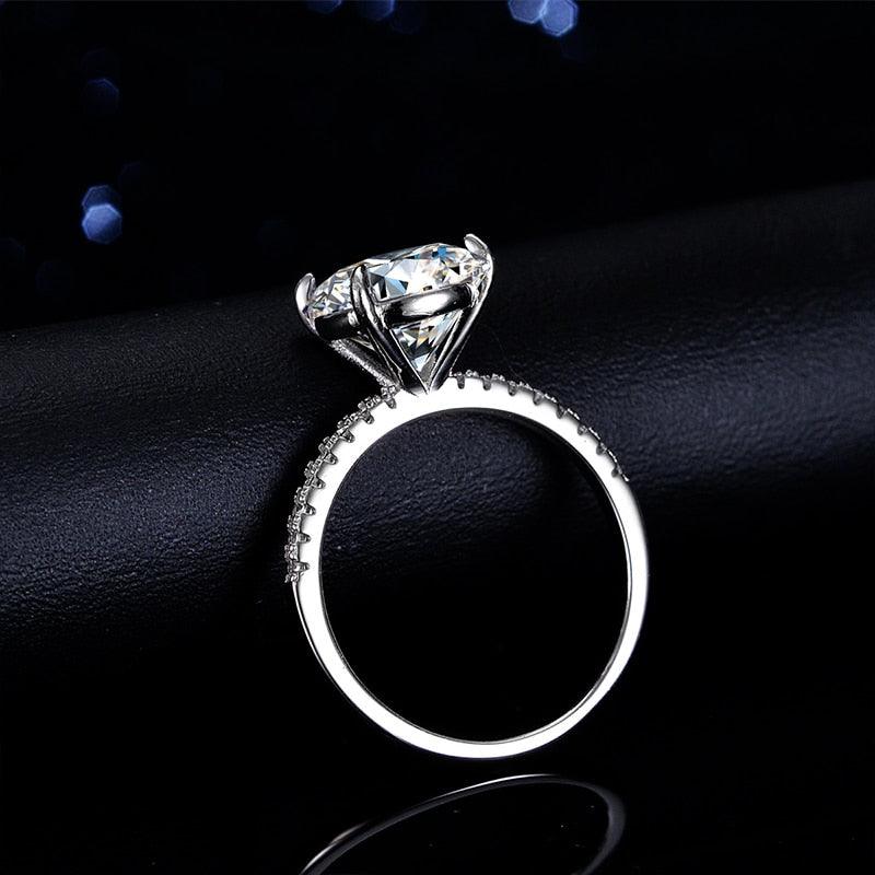 Dazzling 5CT Round Cut High Quality Moissanite Diamonds Bridal Rings Sets - Wedding Rings for Women - The Jewellery Supermarket