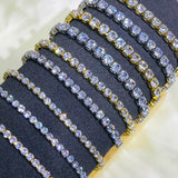 EXQUISITE Charming AAA+ Cubic Zirconia Simulated Diamonds Gold Colour Tennis Bracelets - The Jewellery Supermarket