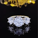 New Arrival Luxury Round Cut High End AAA+ Quality CZ Diamonds Engagement Fashion Ring