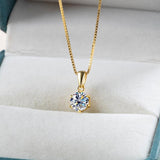 Choice 1 Carat Round Cut VVS Blue Green Colour Real High Quality Moissanite Diamonds Pendants - Fine Jewellery - The Jewellery Supermarket