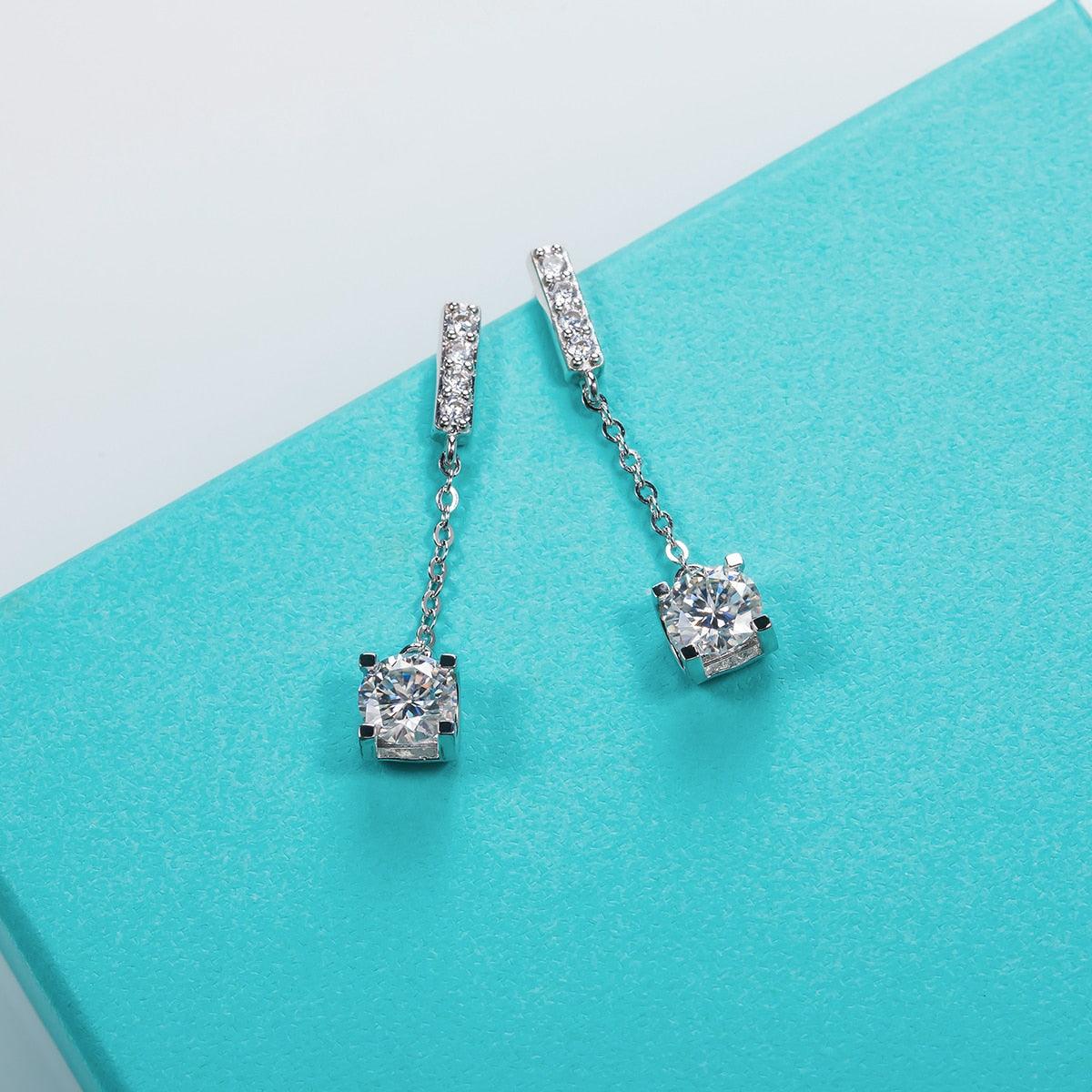 Sensational 1 Carat D Color ♥︎ High Quality Moissanite Diamonds ♥︎ Classic Charming Earrings - Fine Jewellery - The Jewellery Supermarket