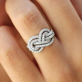 New Arrival Twist Infinite Shape Crystal AAA+Cubic Zirconia Diamonds Exquisite Rings - Best Prices - The Jewellery Supermarket