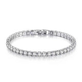 ADORABLE Trendy Fashion AAA+ Cubic Zirconia Simulated Diamonds Silver Color Women's Tennis Bracelets - The Jewellery Supermarket