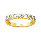Outstanding High Quality Moissanite Diamonds Trendy 7 Stone Eternity Rings - Fine Jewellery - The Jewellery Supermarket