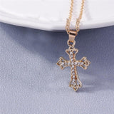 Luxury Crystal Religious Jesus Cross Necklaces - Crucifix for Women Men Fashion Party Jewellery - The Jewellery Supermarket