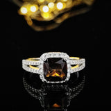 NEW Brown Color Designer AAA+ Quality CZ Diamonds Engagement Wedding Promise Rings - The Jewellery Supermarket