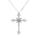 Impressive D Color Real High Quality Moissanite Diamonds Cross Religious Necklace - Fine Jewellery - The Jewellery Supermarket