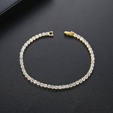 EXQUISITE Charming AAA+ Cubic Zirconia Simulated Diamonds Gold Colour Tennis Bracelets - The Jewellery Supermarket