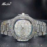 NEW Luxury Famous Brand Quartz Watches Casual Fashion Designer Ice Diamond Watch - Quality Jewellery