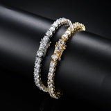 NEW Luxury Tennis Bracelet 4mm Inlaid AAA+ Cubic Zirconia Diamonds Single Row Quality Bracelet - The Jewellery Supermarket