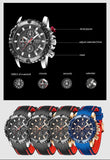 NEW ARRIVAL - Luminous Sports Army Waterproof Quartz Chronograph Military Wristwatch - The Jewellery Supermarket