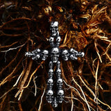 Popular 316L Stainless Steel Skull Cross Pendant Punk Bike Men's Necklace Pendant High Quality Jewellery 