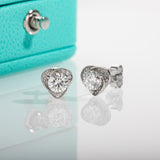 Super 1 Carat Heart Design ♥︎ High Quality Moissanite Diamonds ♥︎ Love Stud Earrings - Fine Jewellery - The Jewellery Supermarket