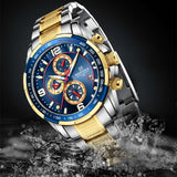 NEW MENS WATCHES - Luxury Watch Top Brand Quartz Chronograph Dial Stainless Steel Sports Watch - The Jewellery Supermarket
