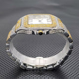Luxury Square Brand Fashion Shiny Hip Hop Diamond Wristwatch Stylish Ice Out Waterproof Ultra Thin Watches - The Jewellery Supermarket